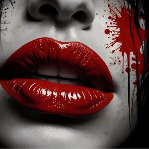 Red tension metal Art print 4 x 6 inches